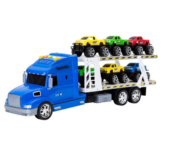 Автовоз c 6 машинками свет, звук Мой город Givito - фото 1
