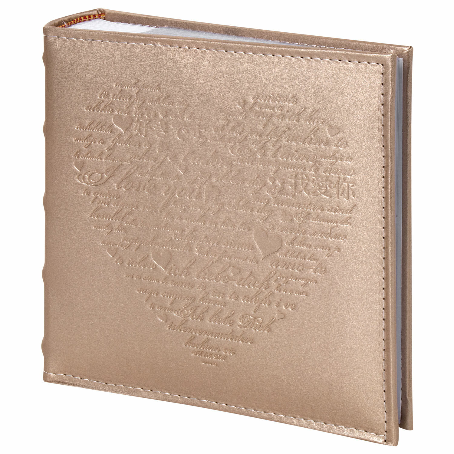 Фотоальбом 200ф 10*15 I love you беж. BRAUBERG - фото 1