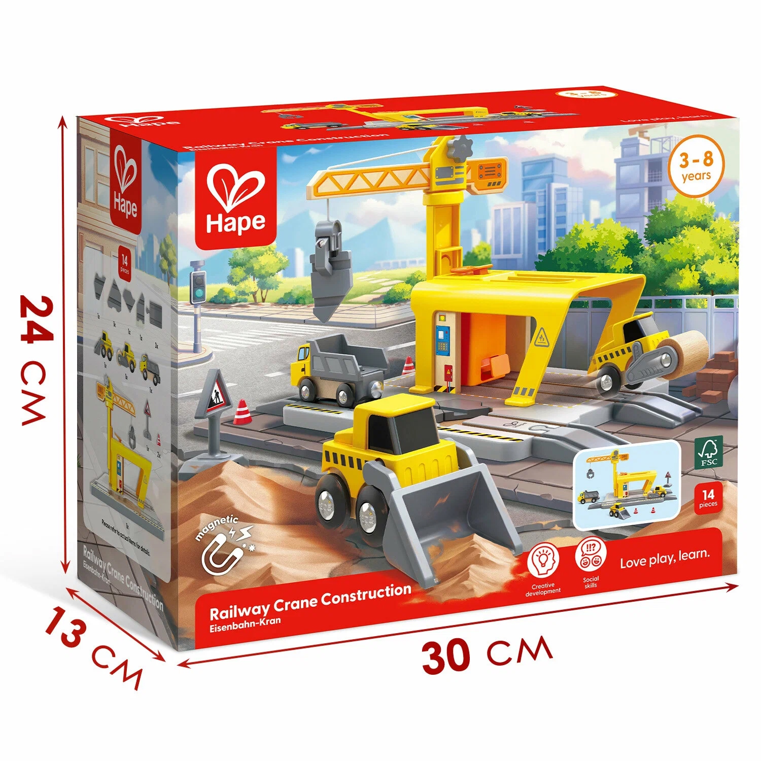 Железная дорога Строительный кран Hape - фото 1