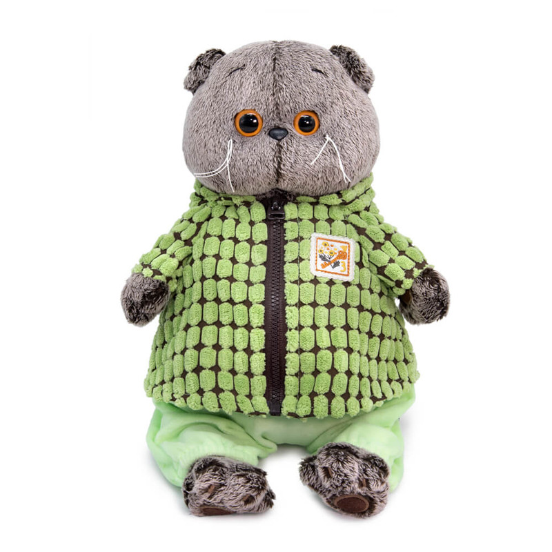 Мягкая игрушка Басик в зеленой курточке - фото 1