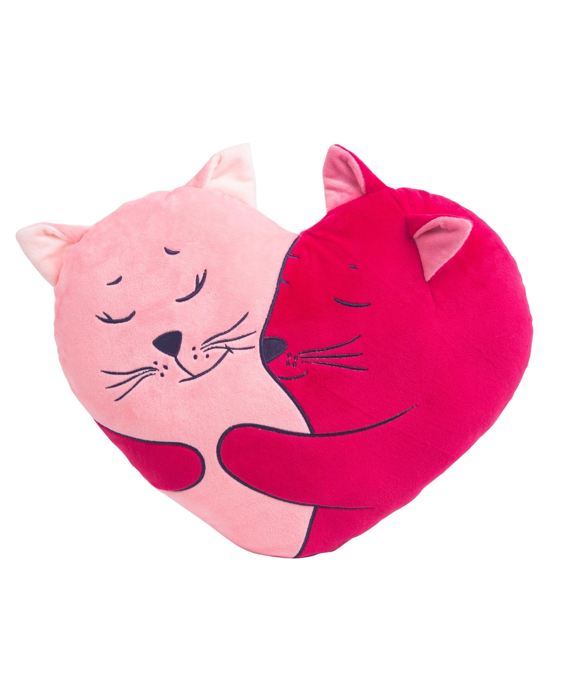 Мягкая игрушка Подушка Безумно влюбленные котики 40см 66-2104T076-D1		 - фото 1