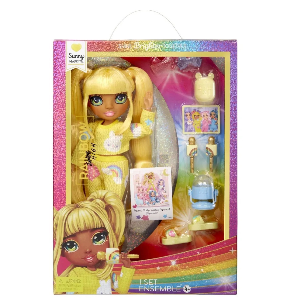 Кукла 23 см Junior PJ Party Санни Мэдисон желтая Рейнбоу Хай - миниатюра 2