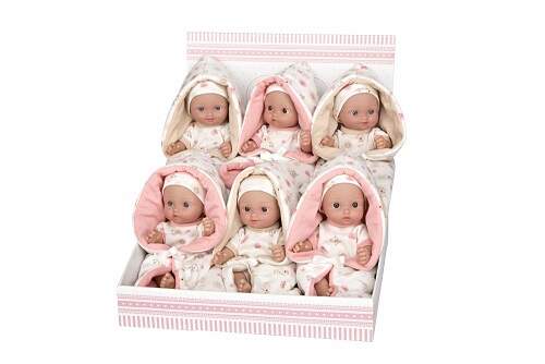 Пупс Arias ELEGANCE CALIN с одеждой и одеялом 26см - фото 1