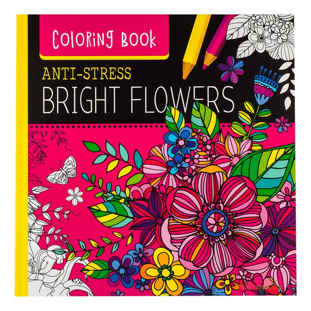 Раскраска 25*25 36л. Bright flowers 6844 - фото 1