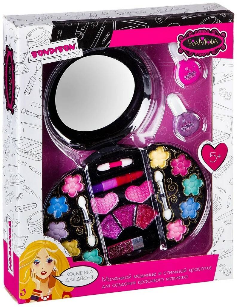 Косметика для девочек (косметичка, тени, блеск, помада) Bondibon - фото 1