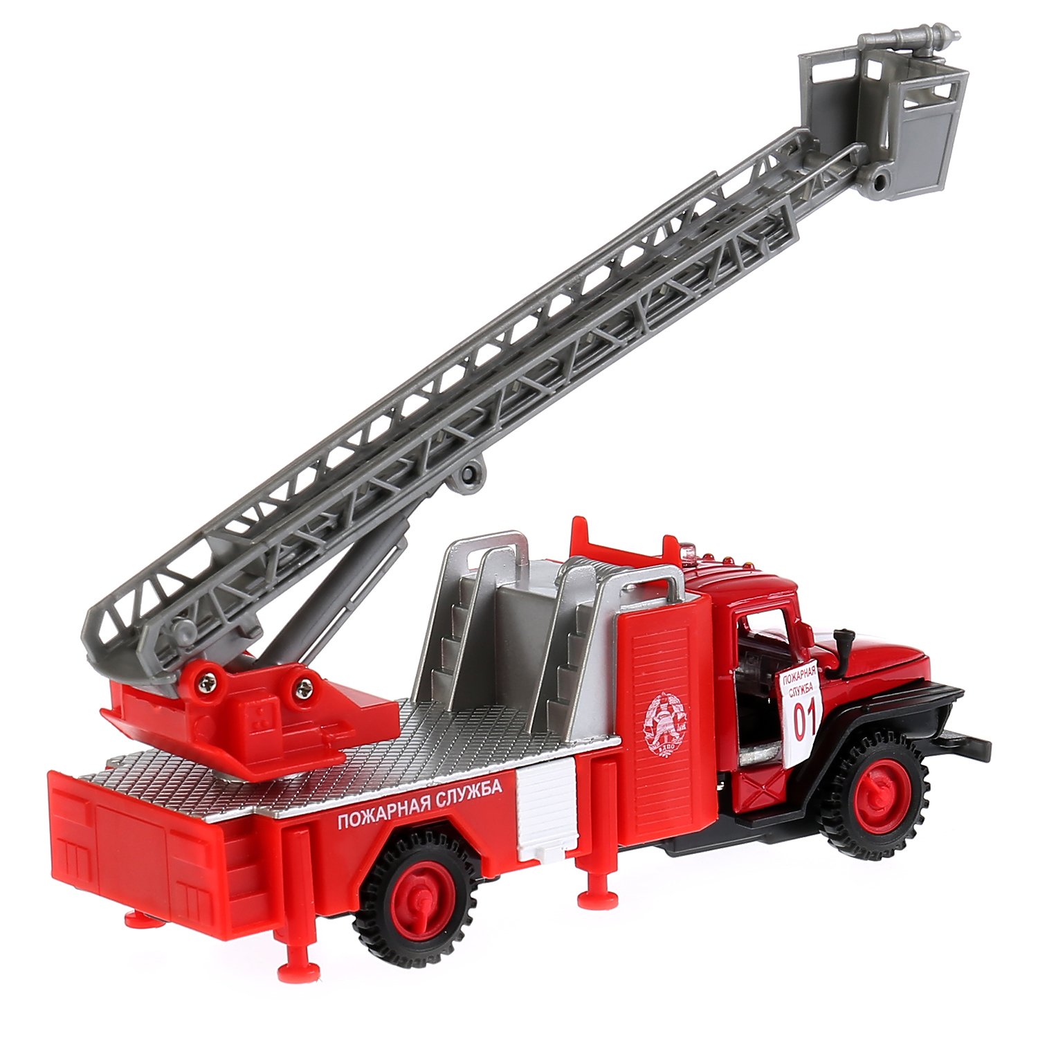 Модель мет. Машина пожарная Урал ТЕХНОПАРК - миниатюра 3