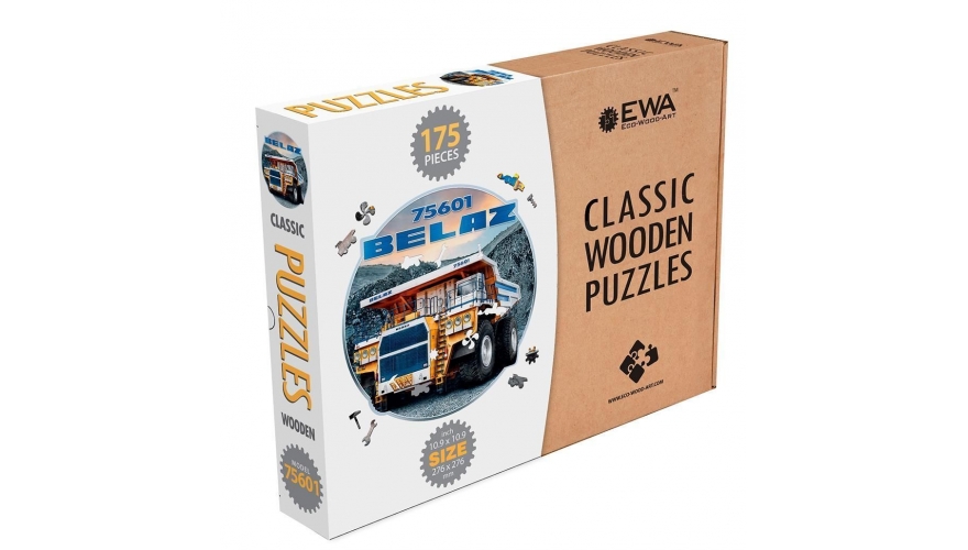 Пазл деревянный Автомобиль BELAZ 75601 177 дет. EWA - фото 1