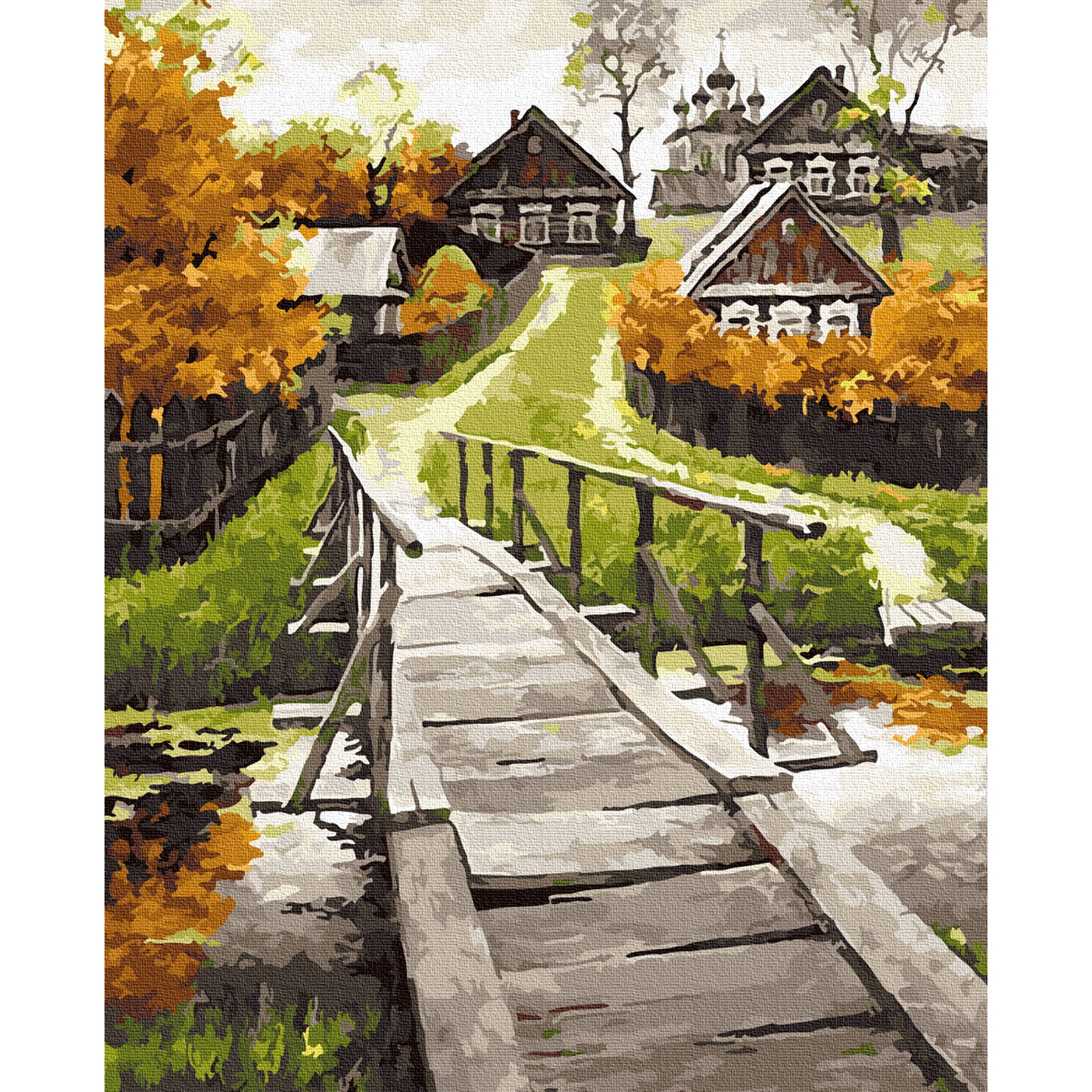 Картина по номерам 40*50 Сельский пейзаж - фото 1