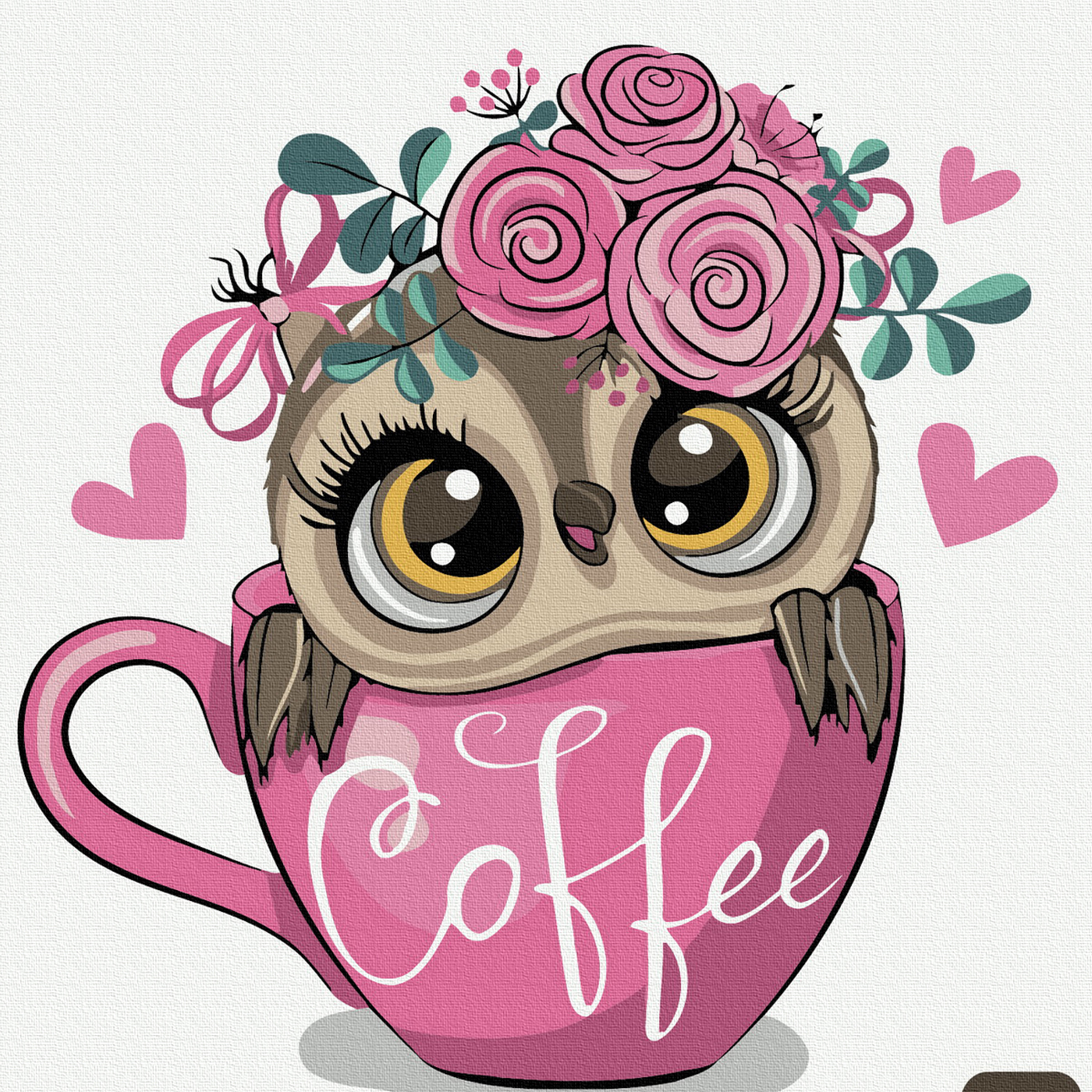 Картина по номерам 20*20 Хочу кофе - фото 1