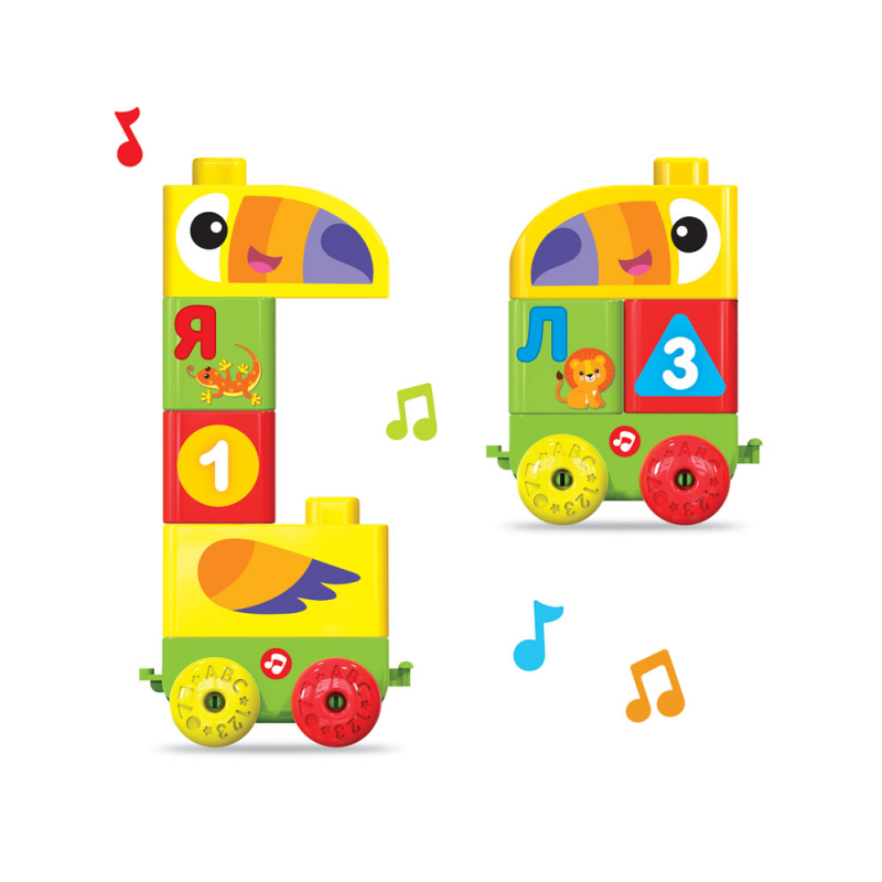 Конструктор блочный музыкальный Чудо-зоопарк - фото 1