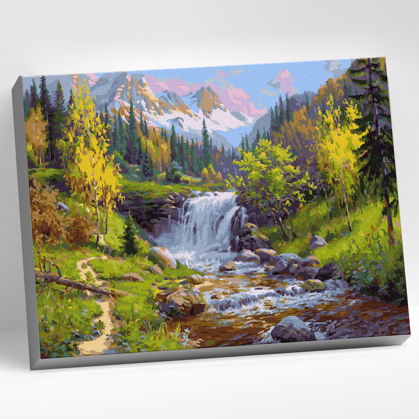 Картина по номерам 40*50 Прищепа. Горный ручей - фото 1