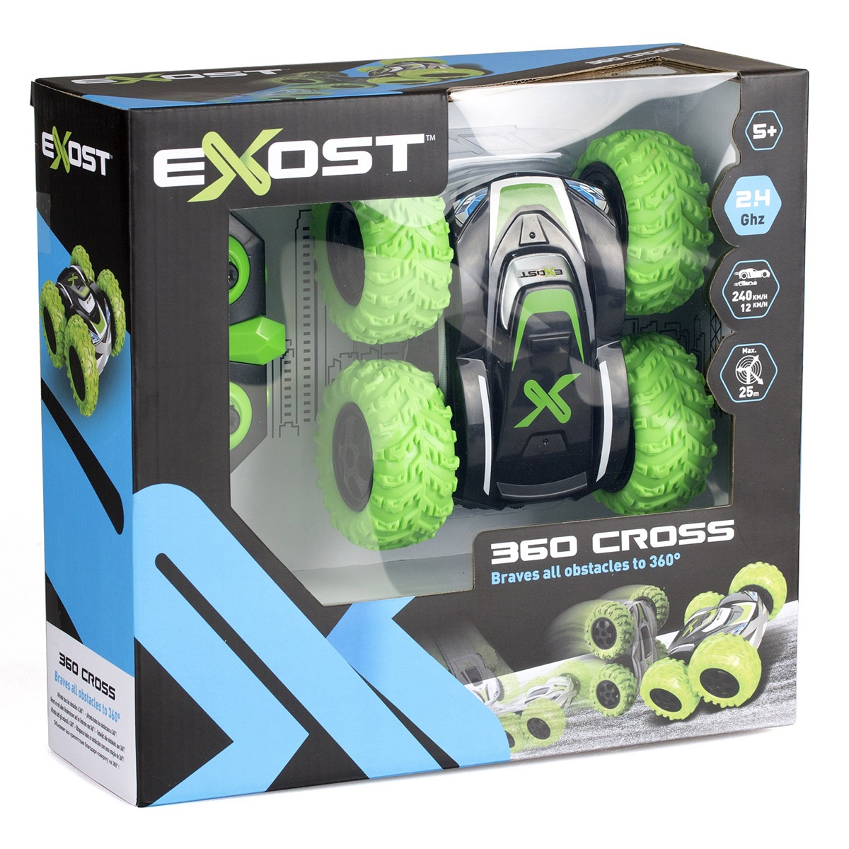 Машина - перевертыш радиоуправляемая Кросс зелен. - фото 1