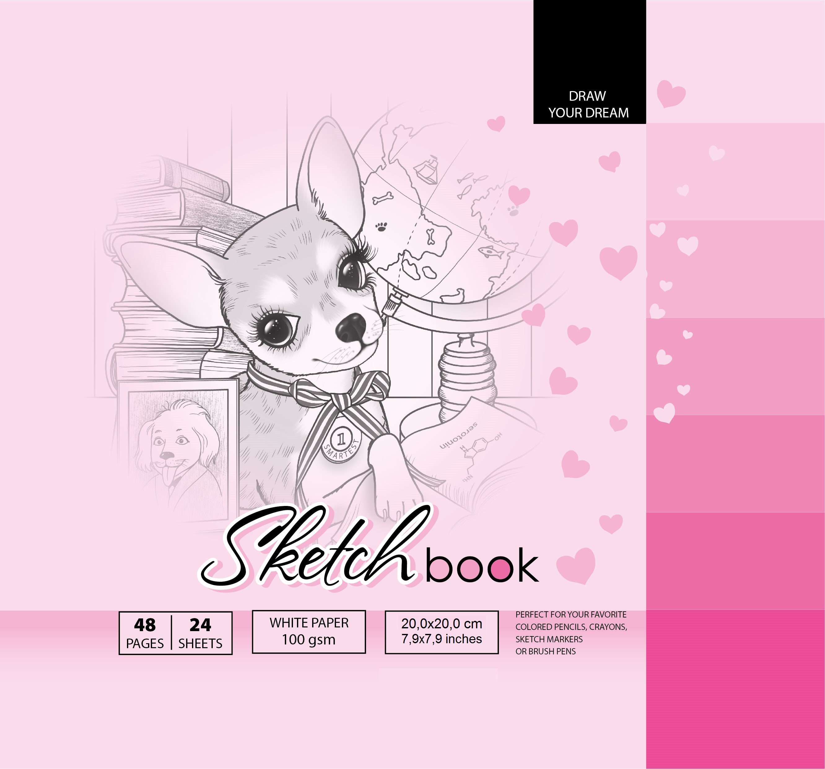 Скетчпад бел. бум. 24л 20*20 Science - фото 1