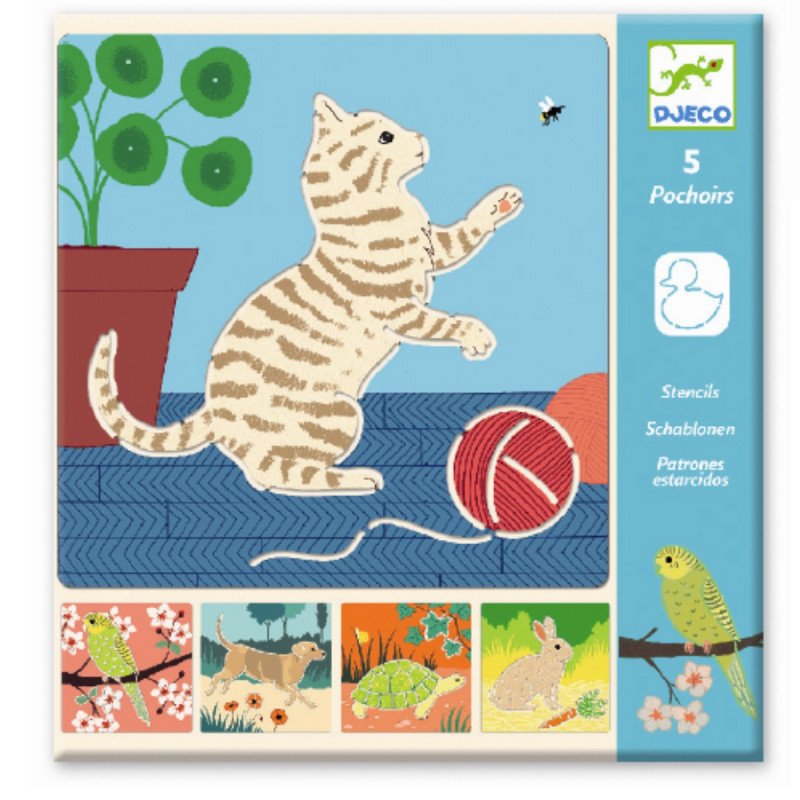 Трафареты для рисования Милые друзья DJECO - миниатюра 2