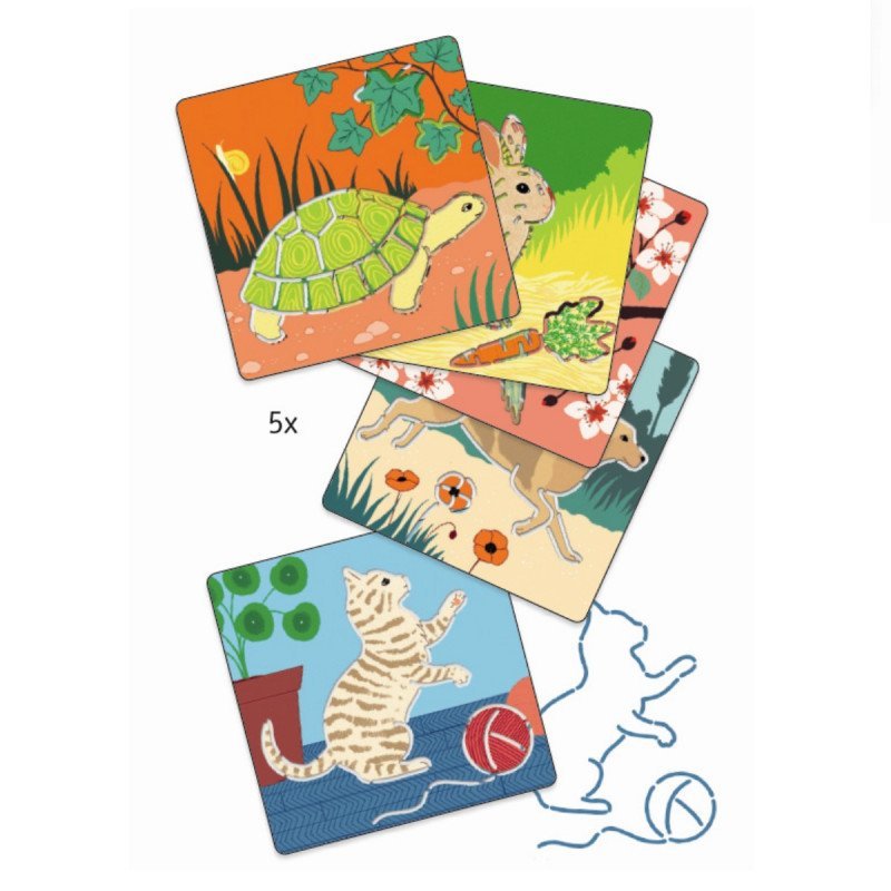 Трафареты для рисования Милые друзья DJECO - фото 1