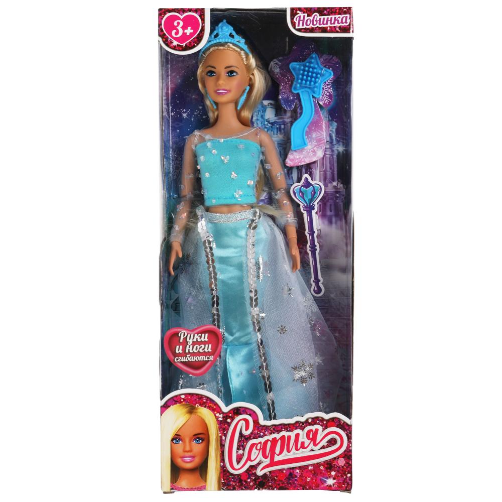 Кукла 29см София - снежная принцесса в голубом платье 66001P-F1-S-BB - фото 1