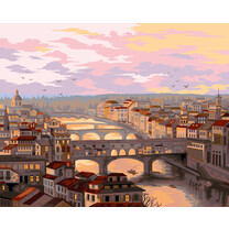 Картина по номерам 40*50 Рассвет над городом ФРЕЯ - фото 1