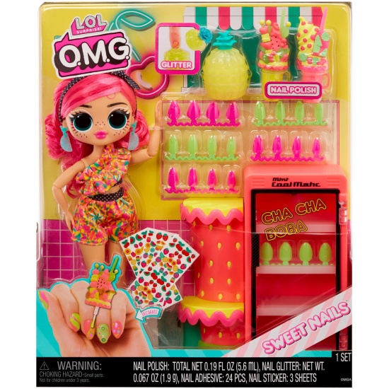 Кукла - сюрприз LOL ОМГ Sweet Nails Пинки с акс. - фото 1