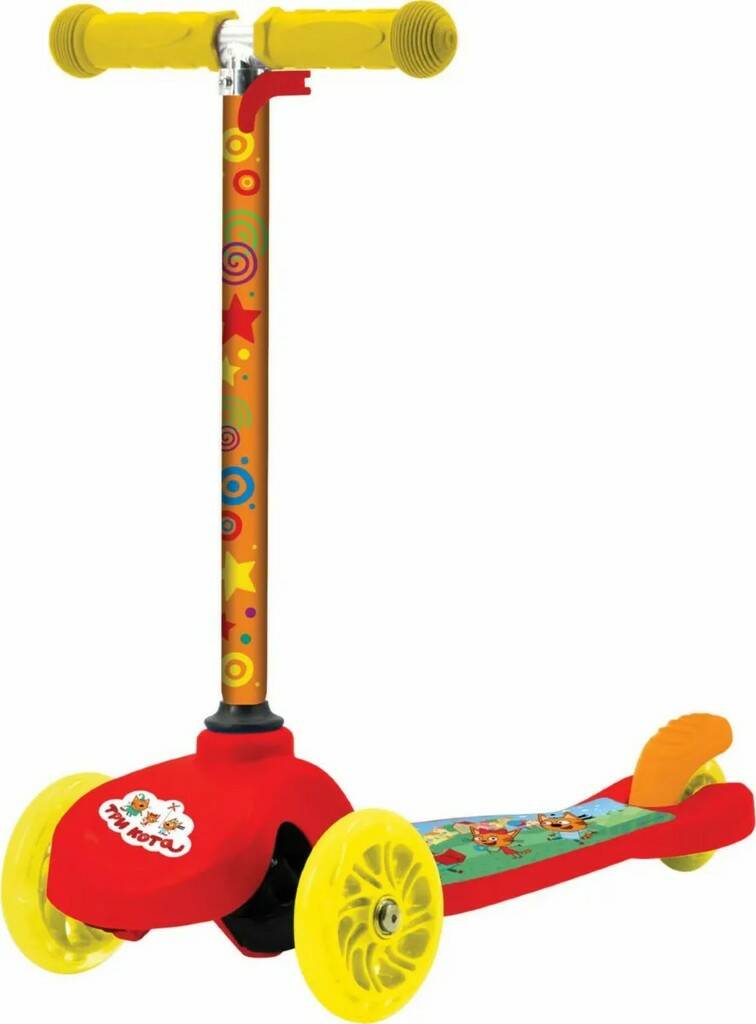 Самокат 3-х колесный Три кота - фото 1