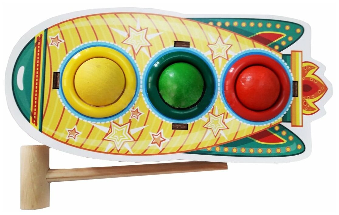 Стучалка Ракета WOODLANDTOYS - фото 1