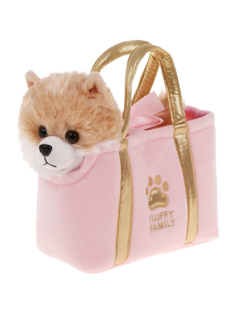 Мягкая игрушка Щенок Шпиц в сумочке 19см - фото 1