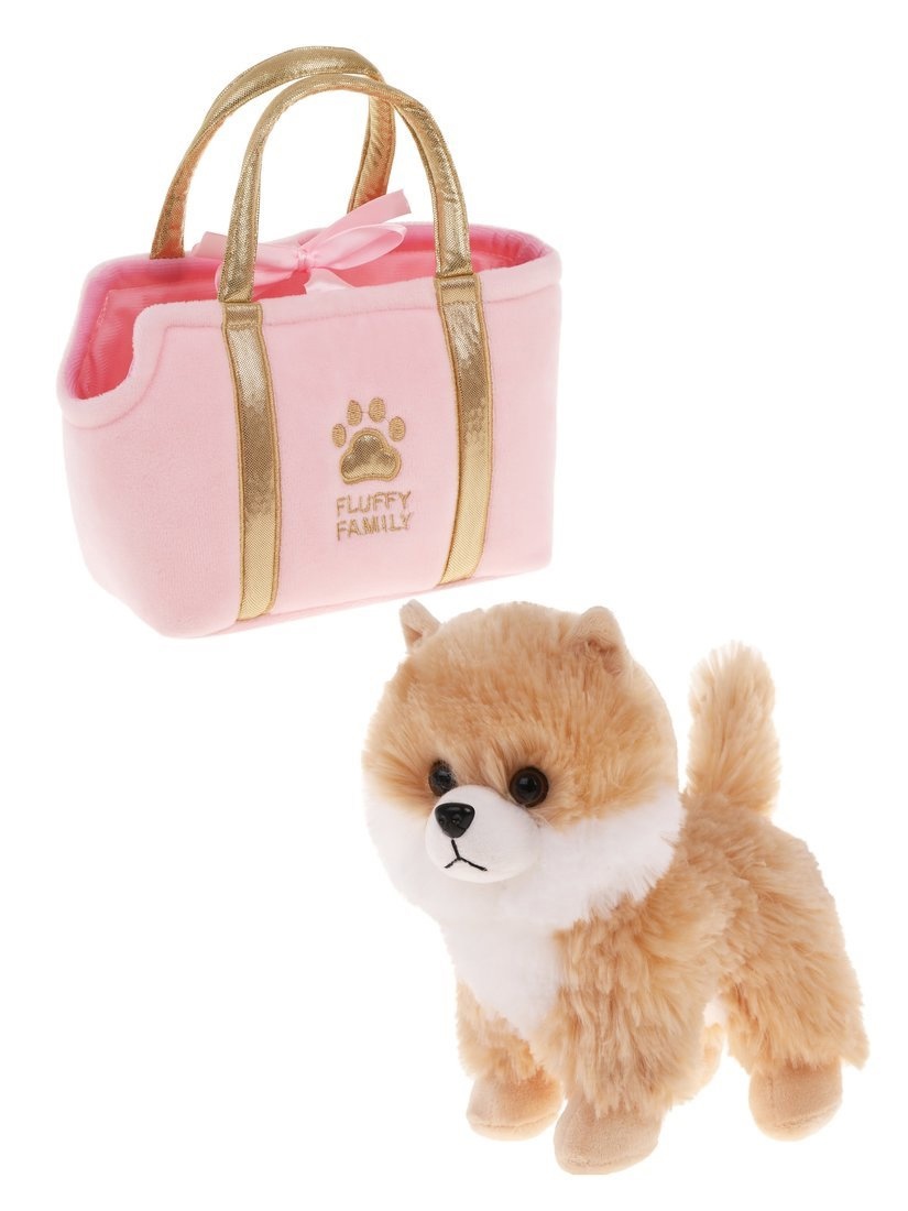 Мягкая игрушка Щенок Шпиц в сумочке 19см - миниатюра 2