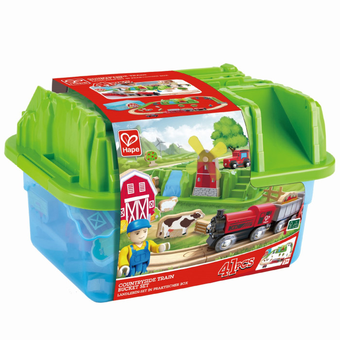 Железная дорога Фермерский домик в чем. Hape - миниатюра 3