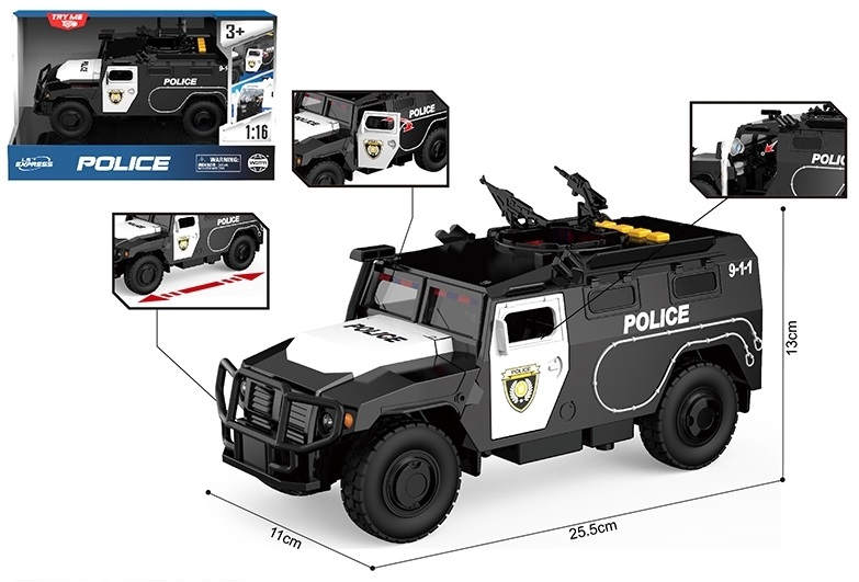 Машина Полицейская на бат. свет, звук - фото 1
