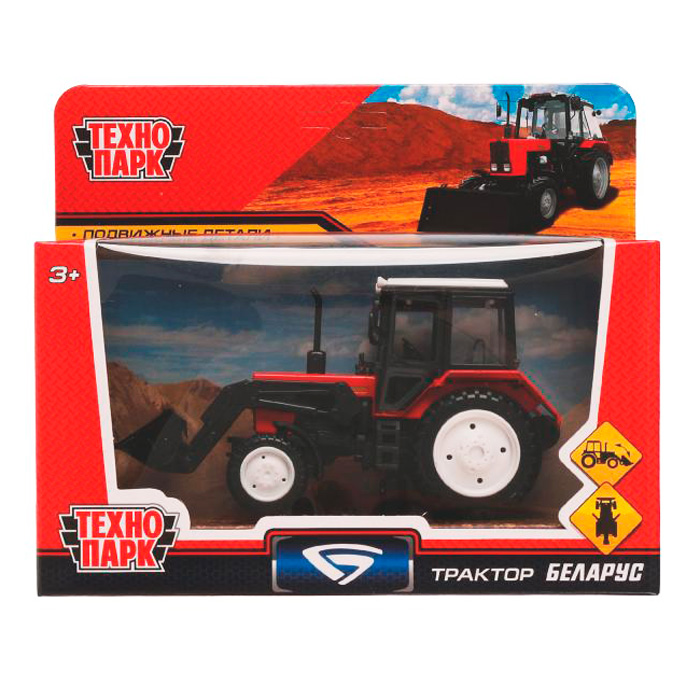 Машина металлическая ТЕХНОПАРК Трактор МТ3 беларус красн. - фото 1