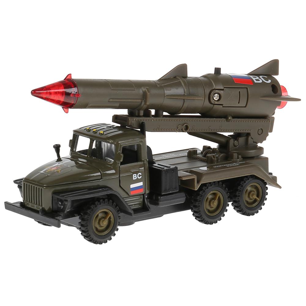 Машина металлическая ТЕХНОПАРК УРАЛ ВС с ракетой - миниатюра 3