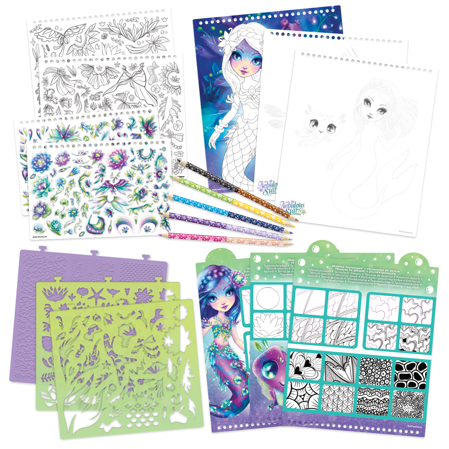 Раскраска - скетчбук Серия Nenuphia Nebulous stars - фото 1