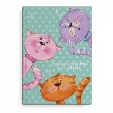  Зап.книжка 48л. Котики в горошек - фото 1