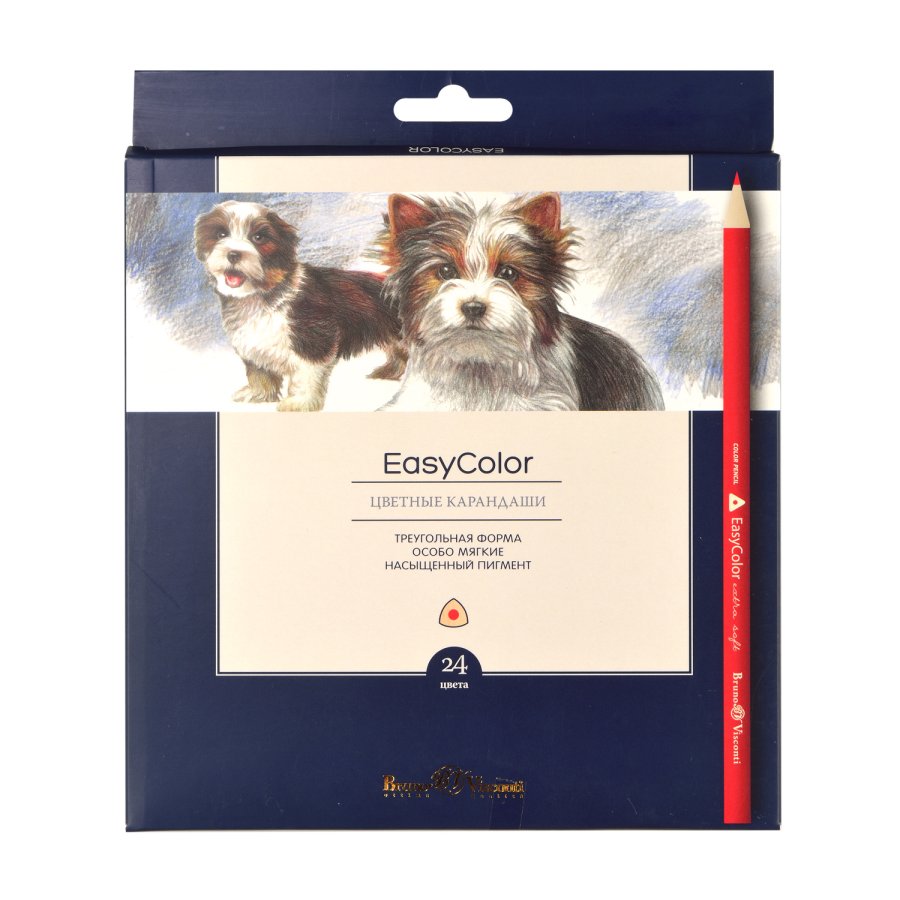 Карандаши 24 цв. особо мягкие Bruno Visconti - фото 1