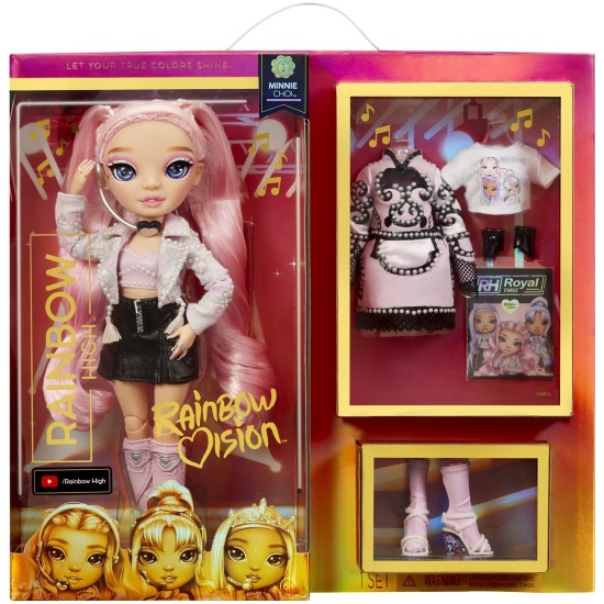 Кукла 28 см Vision Минни Чой розовая Рейнбоу Хай - фото 1