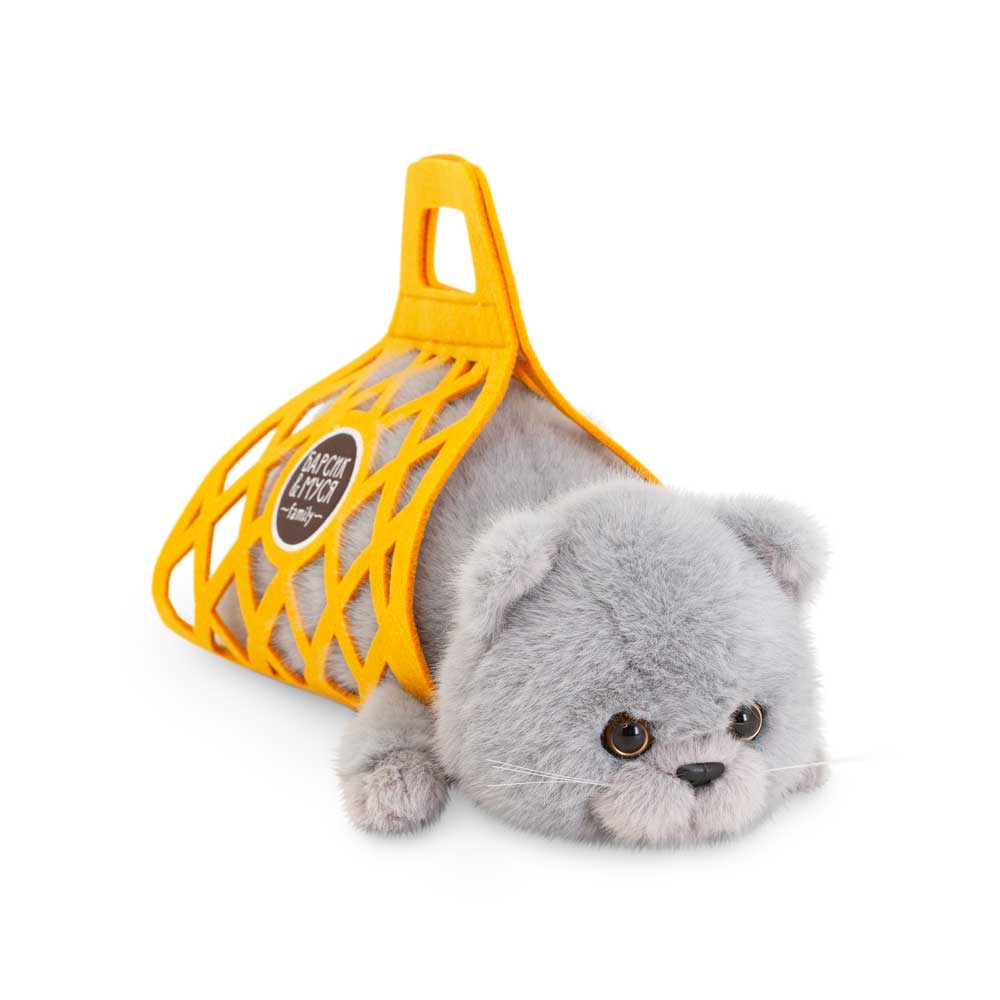 Мягкая игрушка Кот Барсик в сумке сер. Orange - фото 1