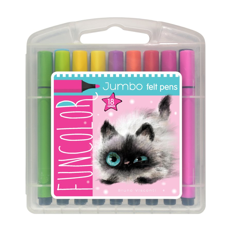 Фломастеры 18цв. JUMBO в пенале Bruno Visconti - миниатюра 4