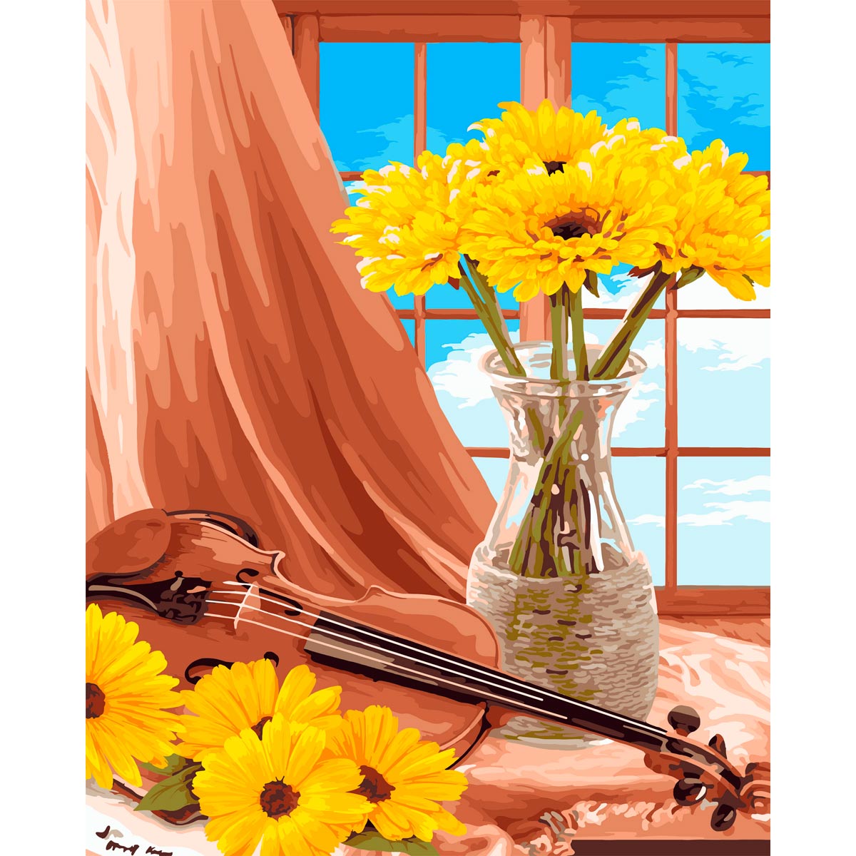 Картина по номерам 40*50 Солнечная мелодия - фото 1