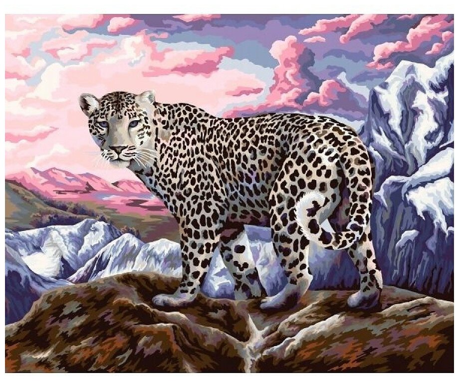 Картина по номерам 40*50 Снежный барс - фото 1