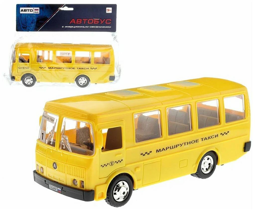 Машина инерционная Такси автобус в/п - фото 1