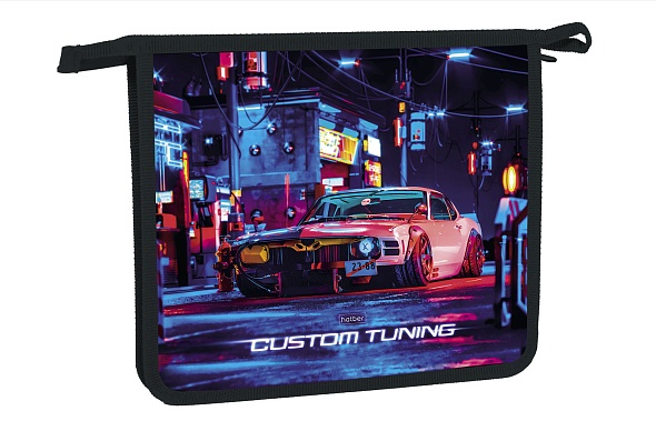 Папка для тетрадей А5 на молнии 1отд. Ночной дрифт Hatber - фото 1