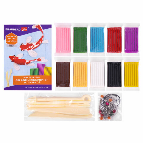 Глина полимерная 10 цв. - фото 1