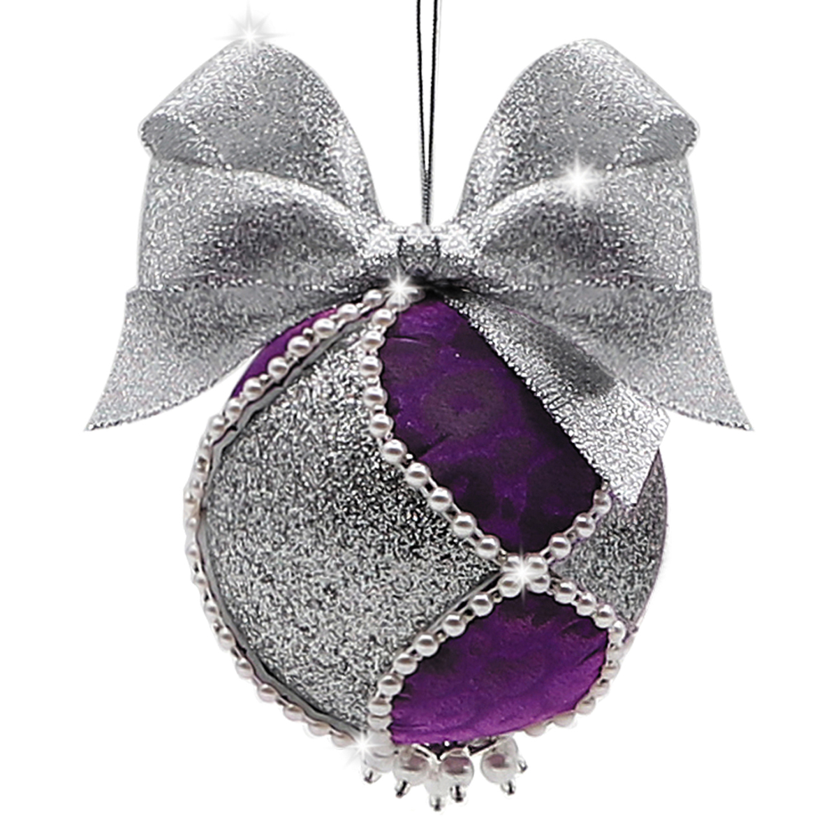 Шарик из фоамирана серебр.-сирен. - фото 1