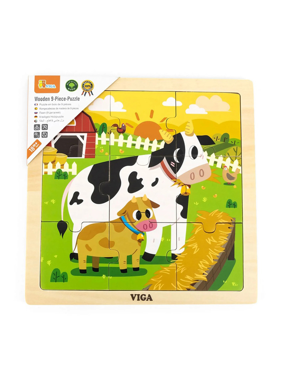 Продукты деревянные Овощи и фрукты набор с липучками 14 предметов VIGA, фото 2