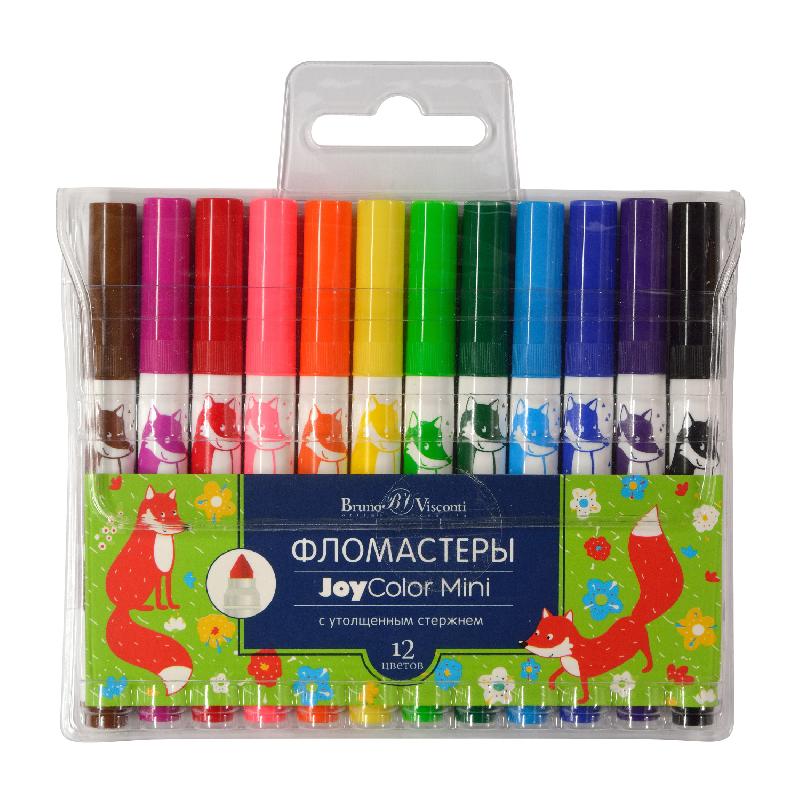 Фломастеры 12 цв. утолщ. Bruno Visconti - фото 1