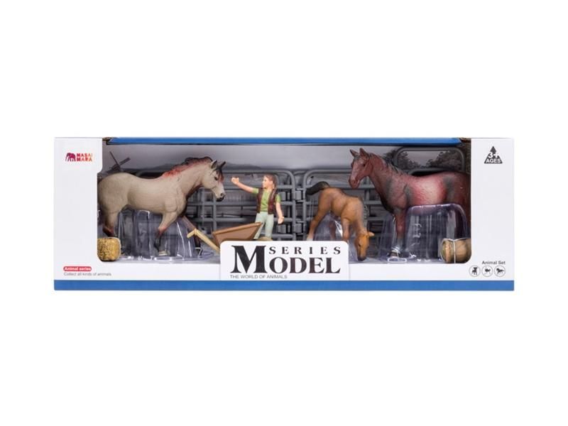 Ферма (лошадь 3шт, фермер, ограждение, инвентарь) 8 предм. - миниатюра 5