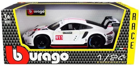Машина металлическая Bburago 1:24 Porsche 911 RSR бел. - фото 1