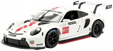 Машина металлическая Bburago 1:24 Porsche 911 RSR бел. - миниатюра 3