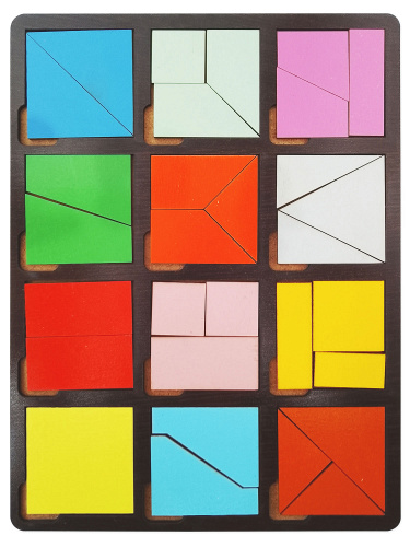 Развивающая доска Сложи квадрат 1 уровень - миниатюра 2