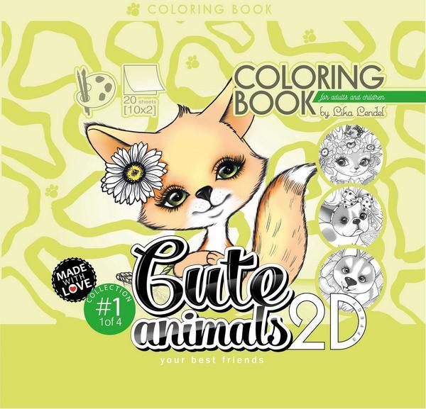 Раскраска 20*20 20л. Cute animals - фото 1