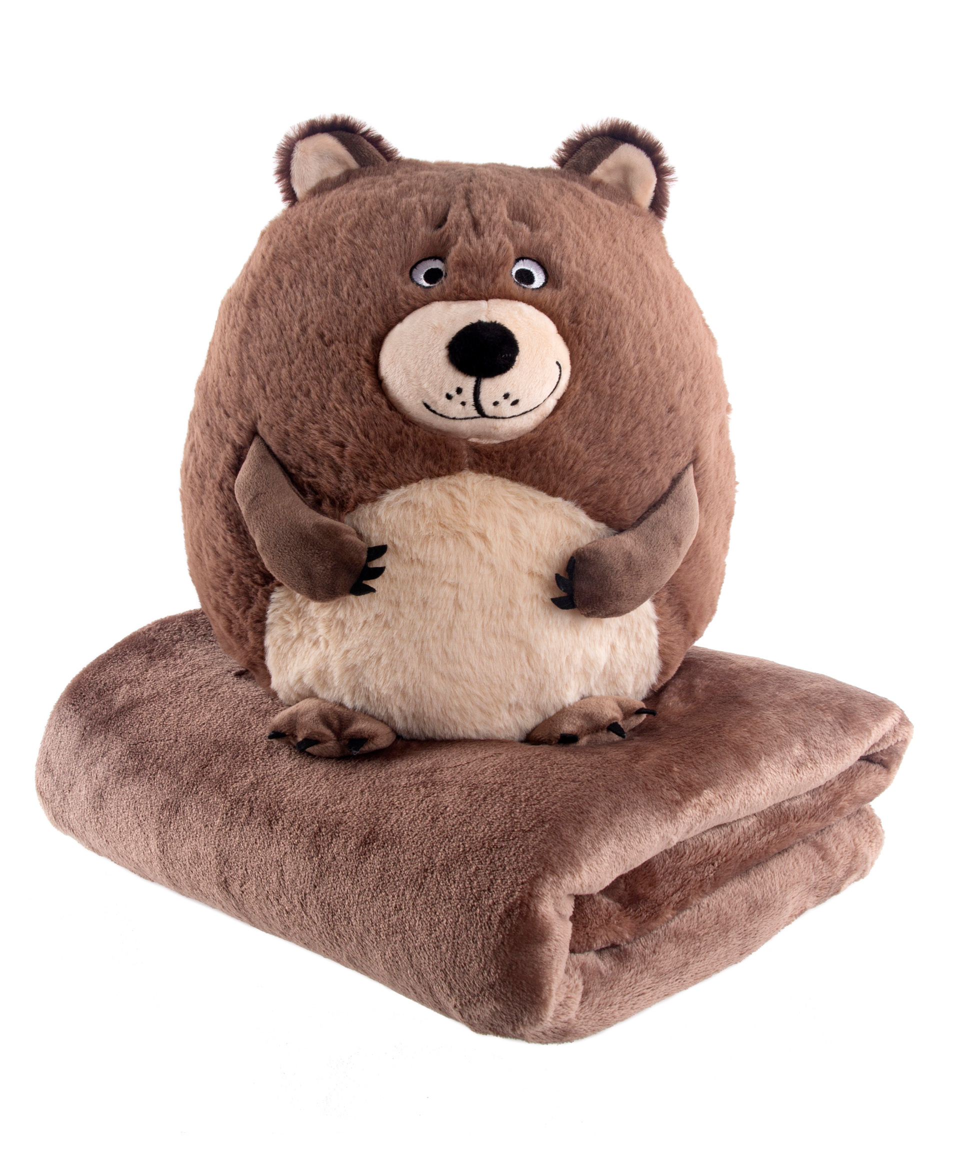 Мягкая игрушка Мишка Мишутка 30 см с пледом - фото 1